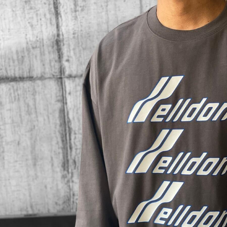 【WE11DONE】 CHARCOAL OUTLINE LOGO LONG-SLEEVED T-SHIRT (CHARCOAL) CHARCOAL L