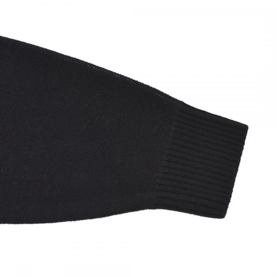 WE11DONE】 BLACK LOGO PILE KNIT SWEATER (BLACK)(M BLACK