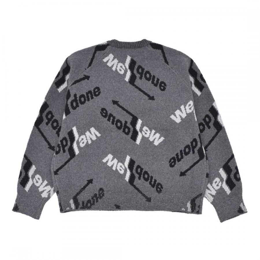 【WE11DONE】 ALLOVER ARROW SELLDONE JACQUARD SWEATER (BLUE) BLUE L