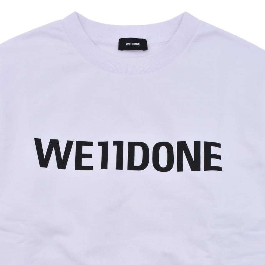 【WE11DONE】BASIC LOGO FITTED SWEATSHIRT WHITE XL