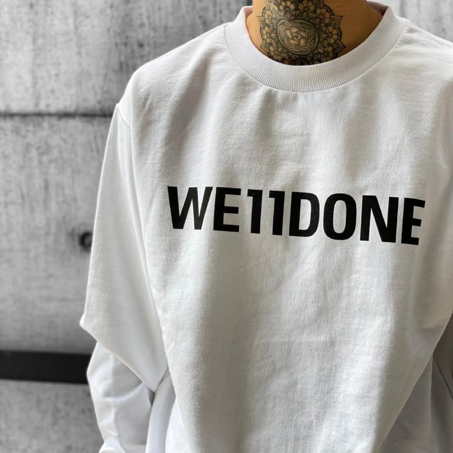 【WE11DONE】BASIC LOGO FITTED SWEATSHIRT WHITE XL