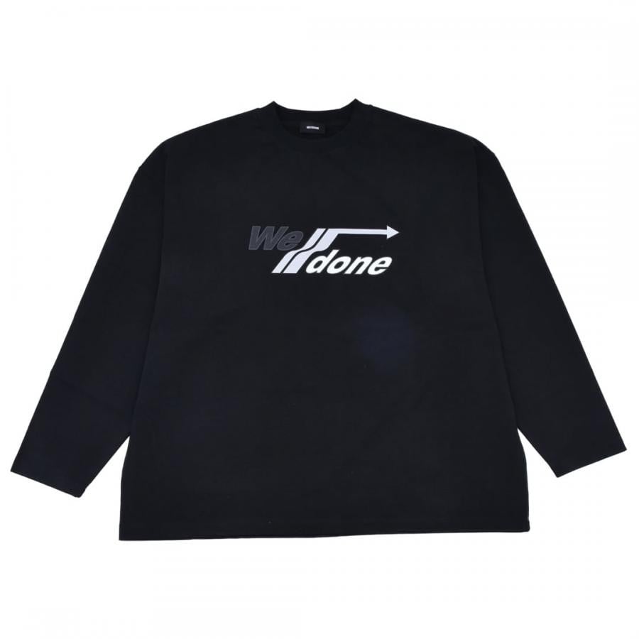 【WE11DONE】WHITE ARROW SD LOGO WASHED LONG-SLEEVED T-SHIRT WHITE L