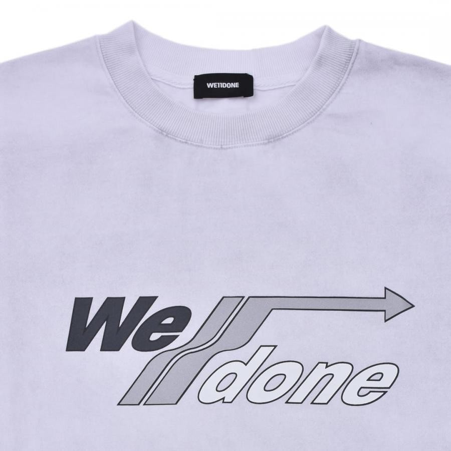 【WE11DONE】WHITE ARROW SD LOGO WASHED LONG-SLEEVED T-SHIRT WHITE L