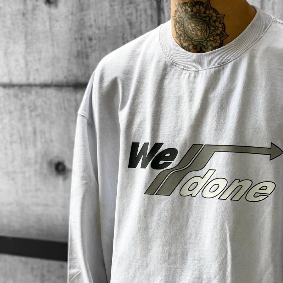 【WE11DONE】WHITE ARROW SD LOGO WASHED LONG-SLEEVED T-SHIRT BLACK L