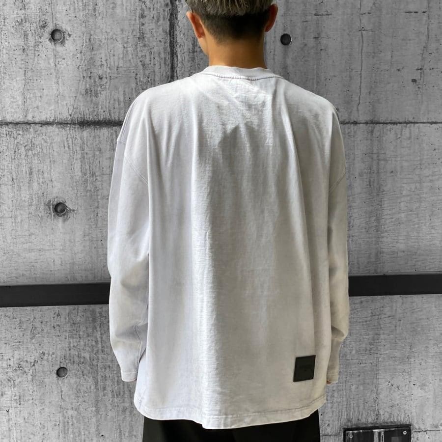 【WE11DONE】WHITE ARROW SD LOGO WASHED LONG-SLEEVED T-SHIRT BLACK L