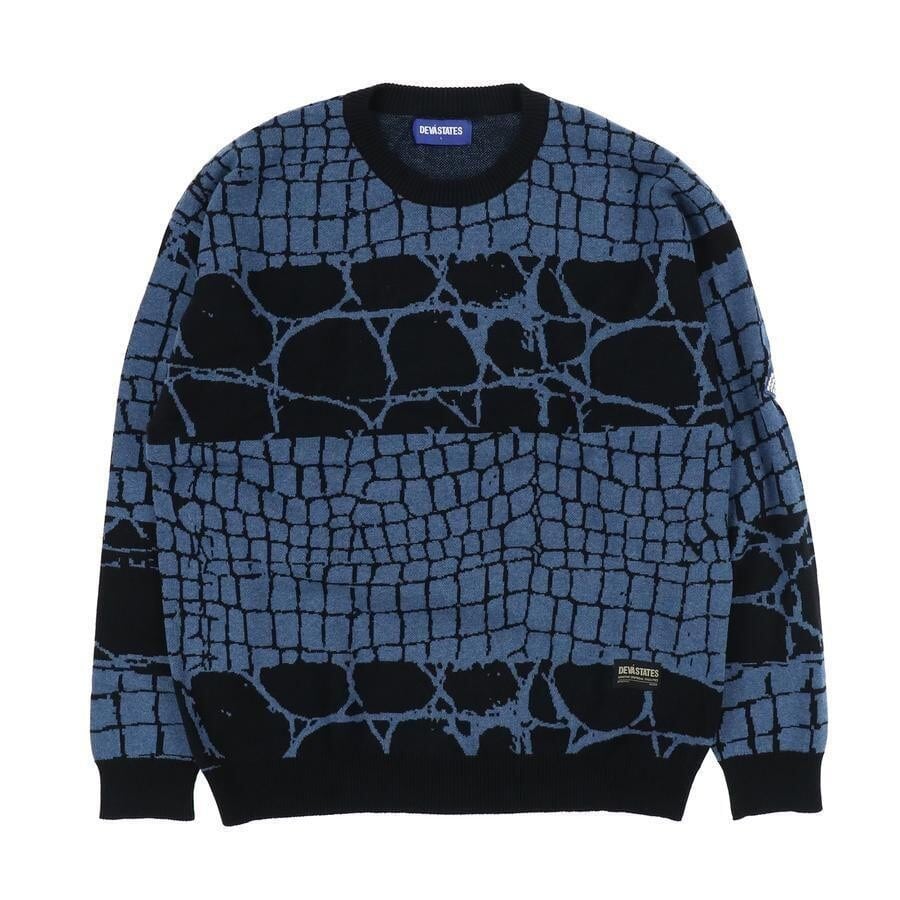 DEVA STATES / Knitwear-REPTILE- / BLACK/NAVY BLACK/NAVY XL