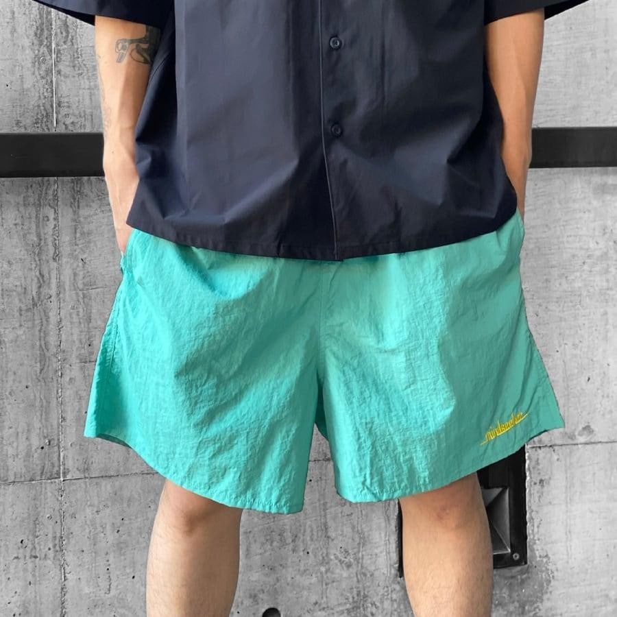 【mind seeker】FIRST LOGO NYLON SHORTS（GREEN） GREEN S