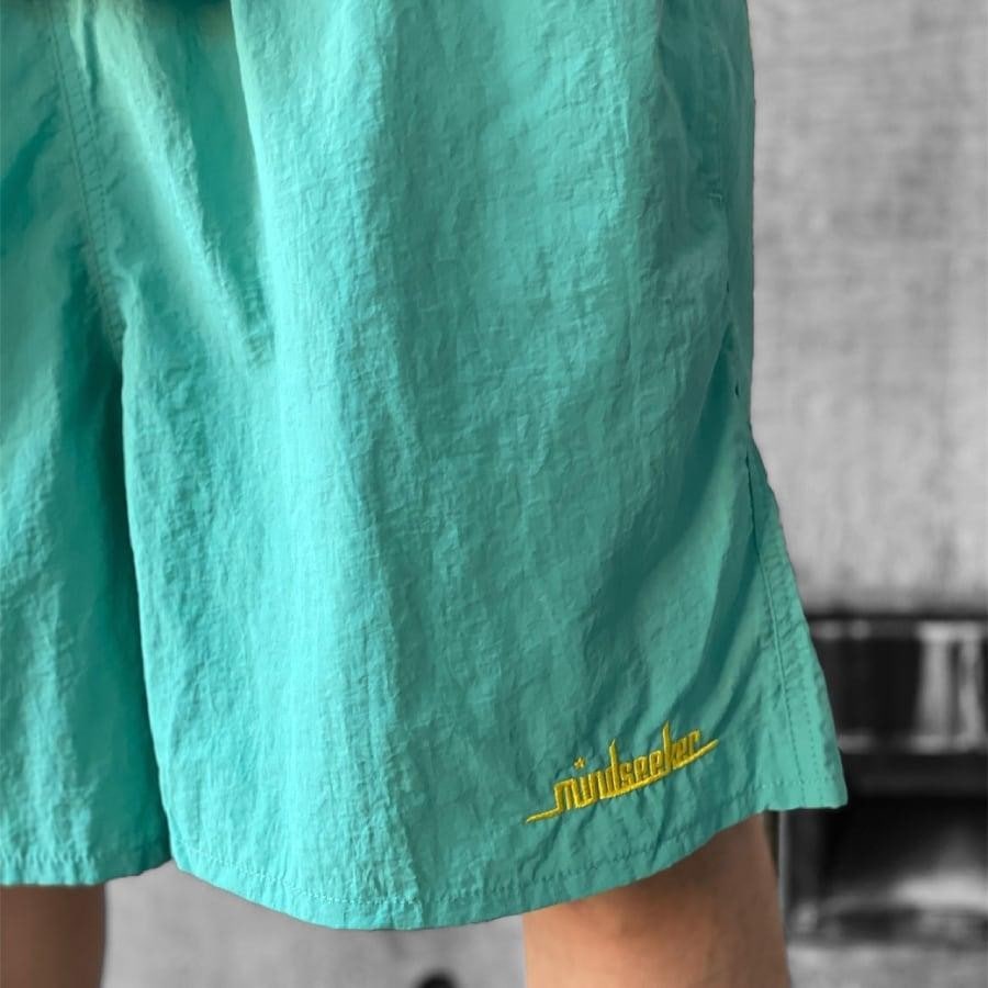 【mind seeker】FIRST LOGO NYLON SHORTS（BLACK） BLACK M