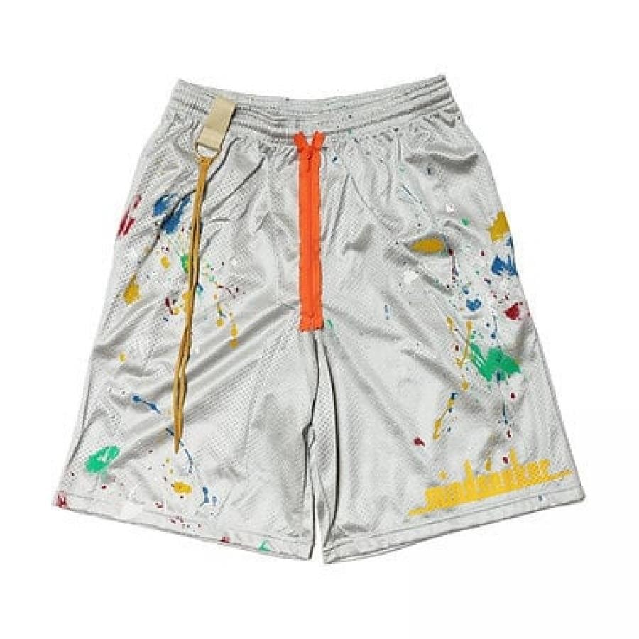 【mind seeker】HAND PAINT GYM SHORTS（GREY） GREY M