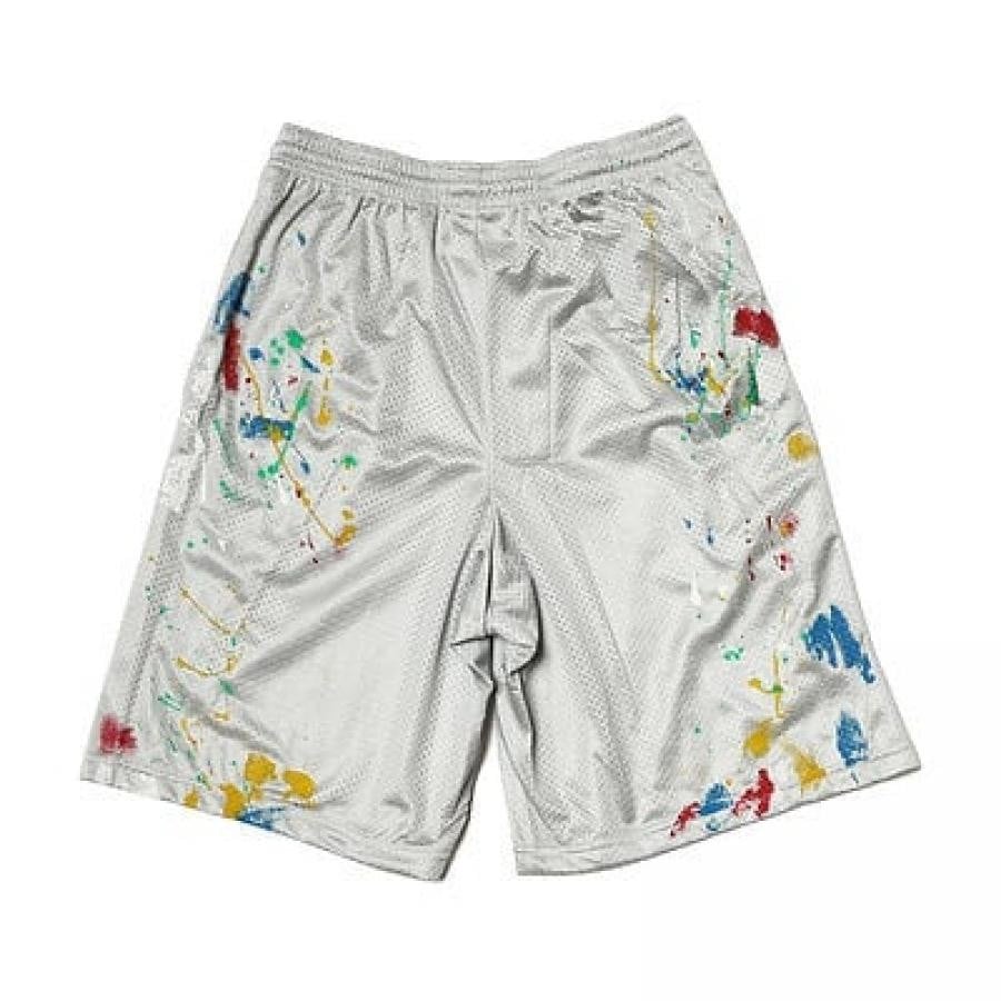 【mind seeker】HAND PAINT GYM SHORTS（GREY） GREY M