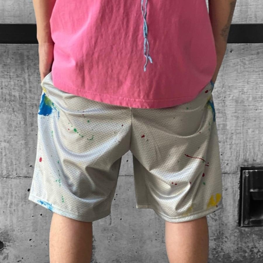 【mind seeker】HAND PAINT GYM SHORTS（GREY） GREY M