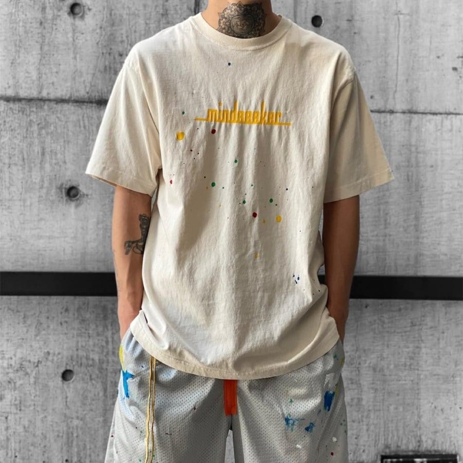 【mind seeker】HAND PAINT LOGO TEE（NATURAL） NATURAL L