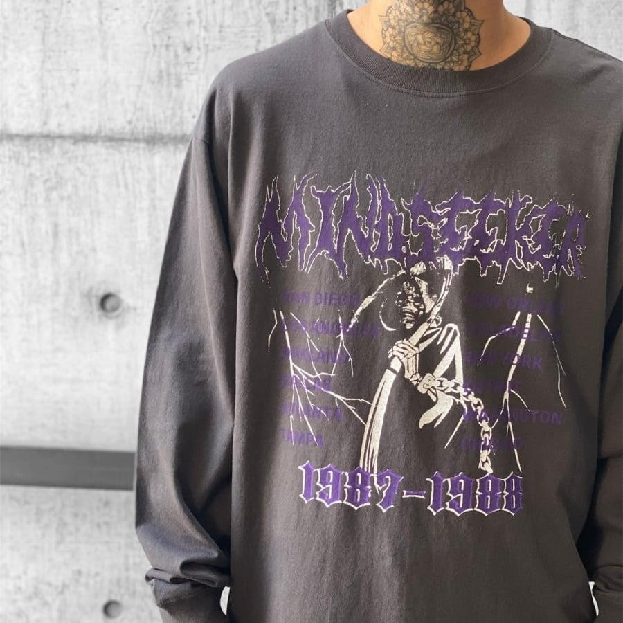 【mind seeker】METAL GRAPHIC L/S TEE（BLACK） BLACK L