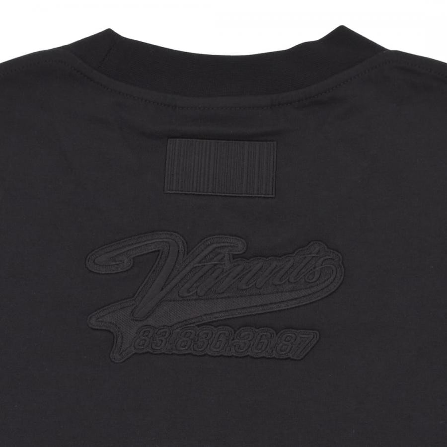 【VTMNTS】VTMNTS COLLEGE T-SHIRT BLACK XXXL