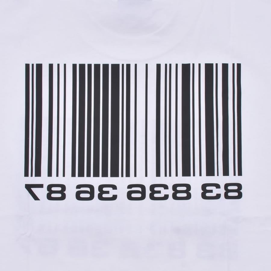 【VTMNTS】BIG BARCODE T-SHIRT WHITE XL