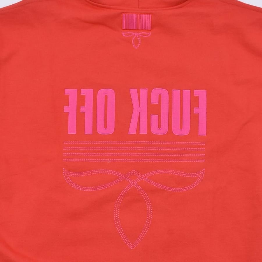 【VTMNTS】FUCK OFF FULLY EMBROIDERED HOODIE RED XL