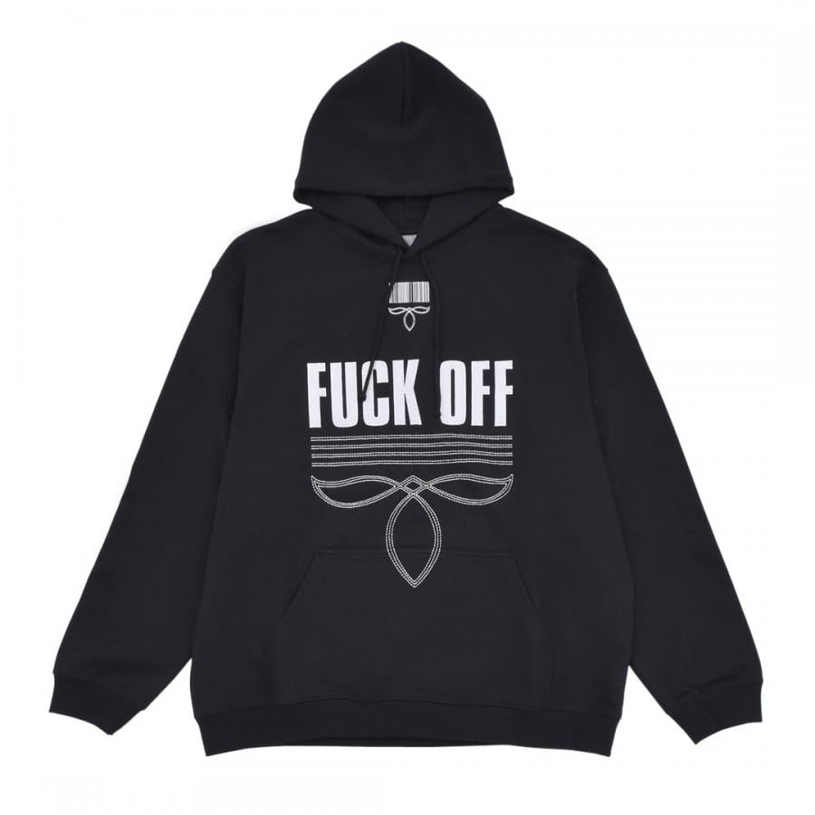 【VTMNTS】FUCK OFF FULLY EMBROIDERED HOODIE BROWN XXL
