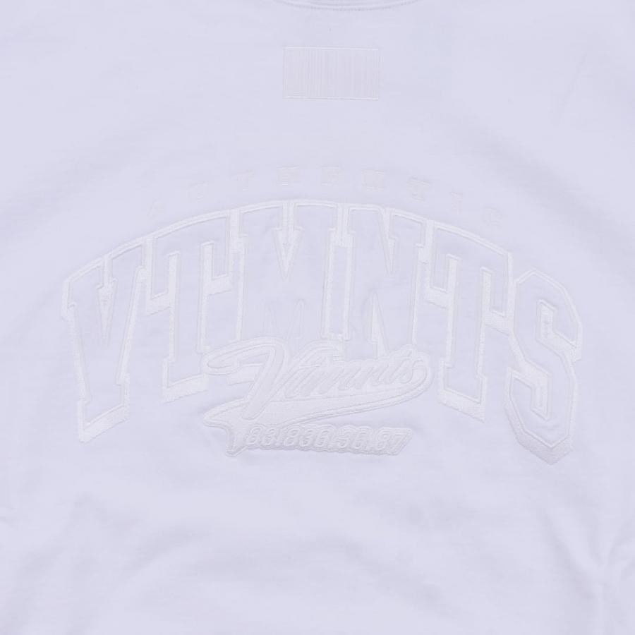 【VTMNTS】VTMNTS COLLEGE HOODIE WHITE XXXL