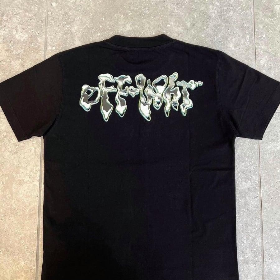 OFF WHITE/GREY 90'S LIQUID SLIM S/S TEE BLACK/WHITE