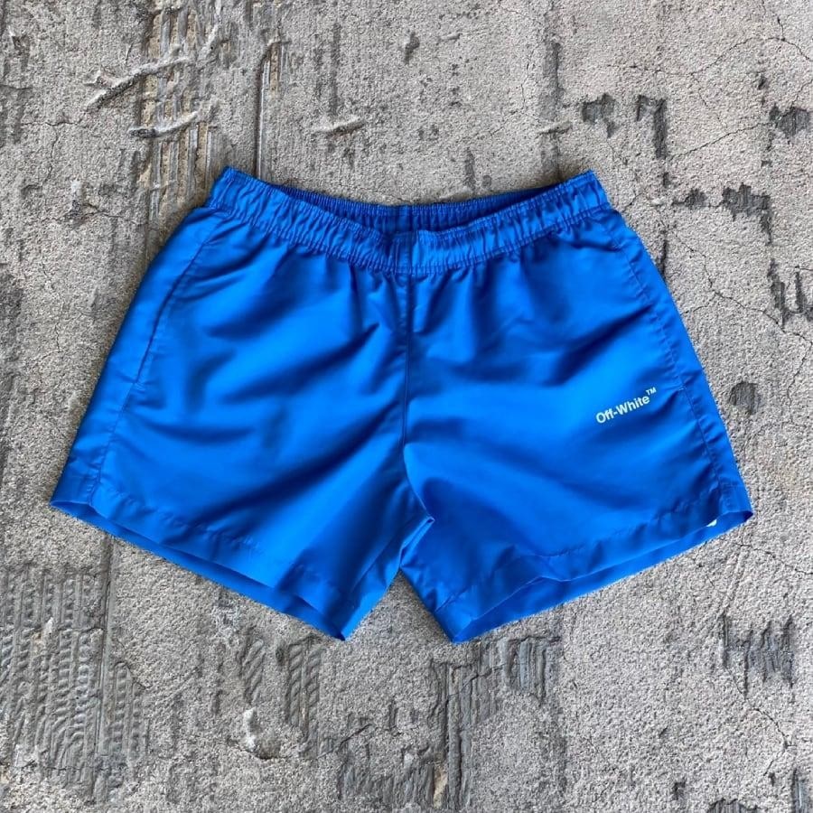 OFF WHITE/SINGLE ARROW SWIMSHORTS/PEACOCK PEACOCK S