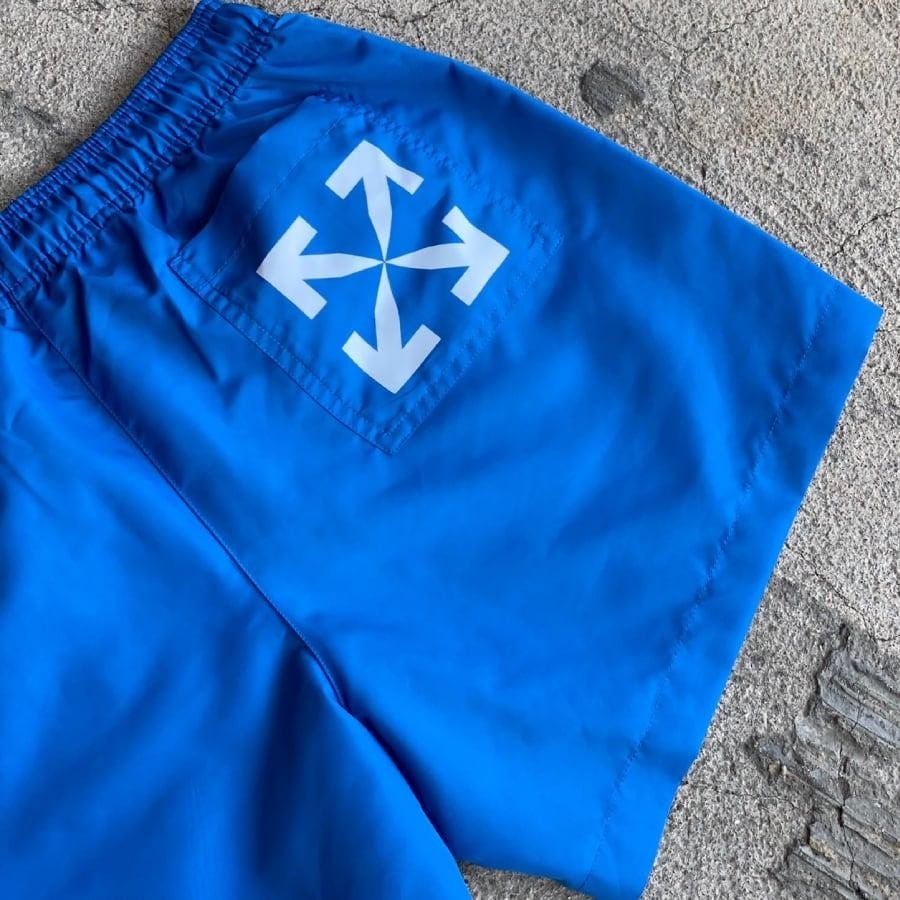 OFF WHITE/SINGLE ARROW SWIMSHORTS/PEACOCK PEACOCK M