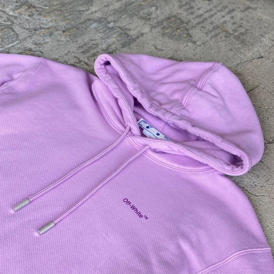 OFF WHITE/DIAG HOODIE SWEATSHIRT DRESS /LILAC LILAC S