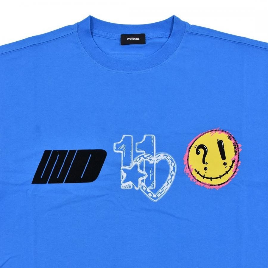 WE11DONE/BLUE WE11DONE HEART T-SHIRT/BLUE BLUE M