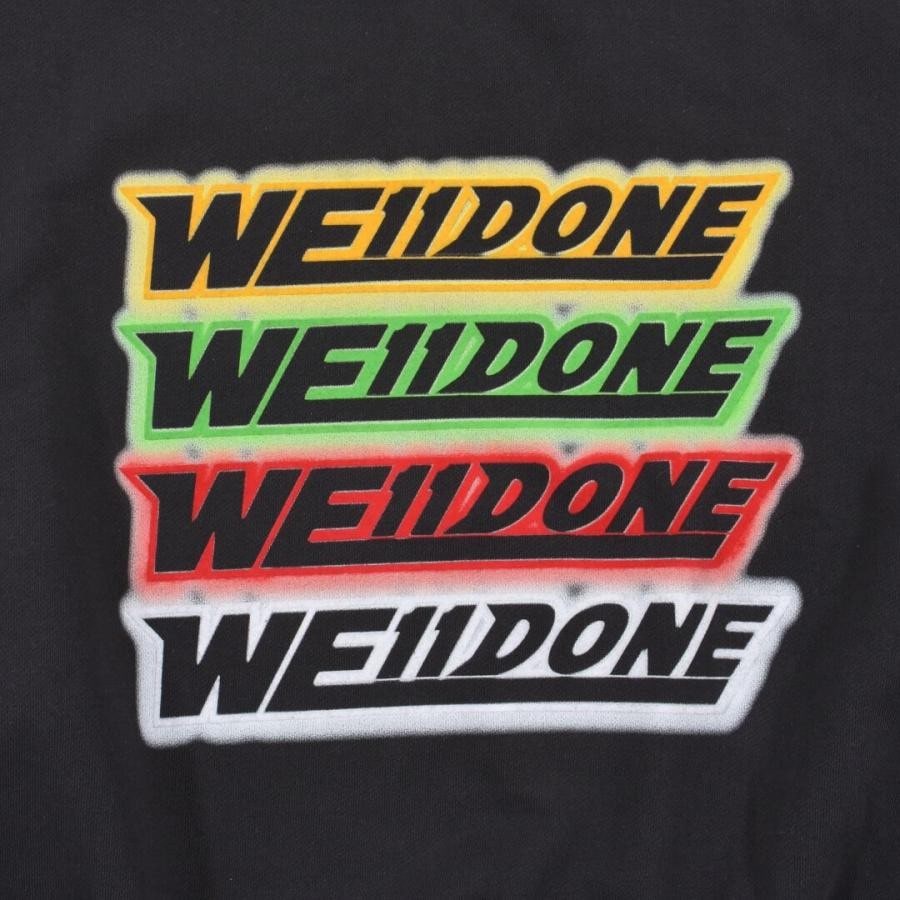 WE11DONE/BLACK WE11DONE RAINBOW FRONT LOGO SWEATSHIRT/BLACK BLACK M