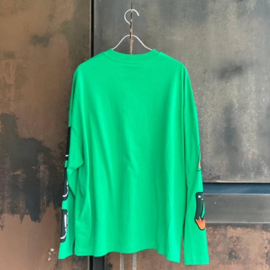 WE11DONE/GREEN WE11DONE SMILE LOGO LONG-SLEEVED T-SHIRT WE11DONE/GREEN WE11DONE SMILE LOGO LONG-SLEEVED T-SHIRT