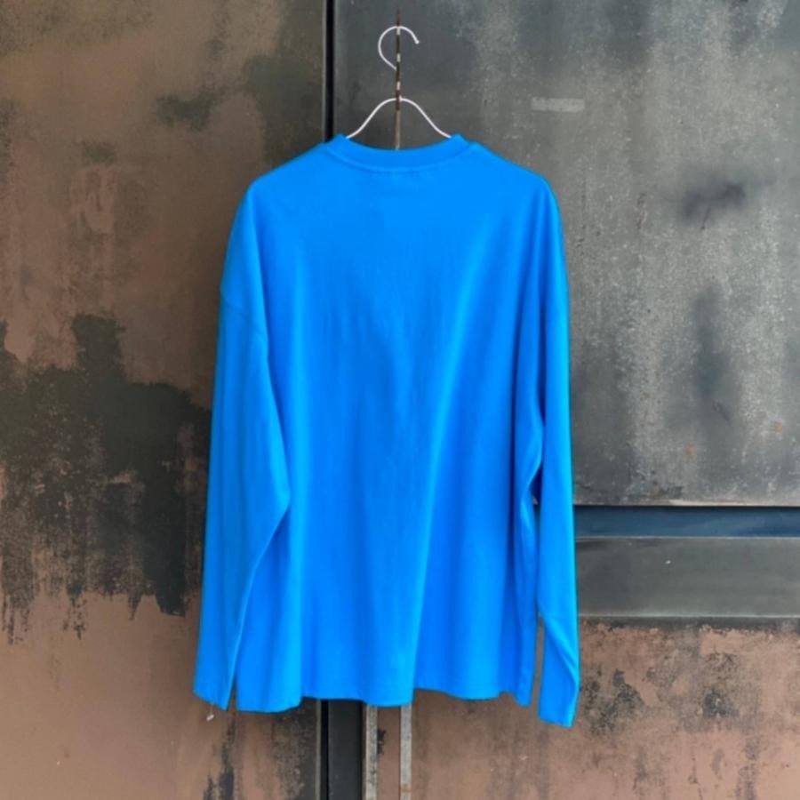 WE11DONE/BLUE WE11DONE 3-NEW LOGO LONG-SLEEVED T-SHIRT/BLUE BLUE L