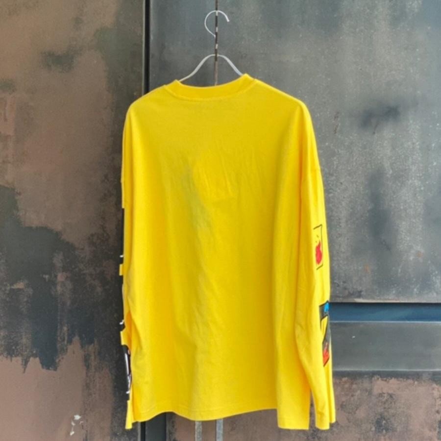 WE11DONE/YELLOW WE11DONE SMILE LOGO LONG-SLEEVED T-SHIRT/YELLOW YELLOW S