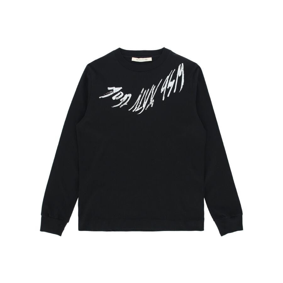 1017 ALYX 9SM / SCRIPT L/S TEE / BLACK BLACK XL
