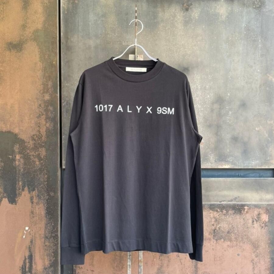 ALYX/1017ALYX9SM LOGO L/S TEE/BLACK BLACK XL