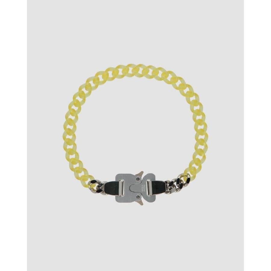 1017 ALYX 9SM / NYLON AND METAL CHAIN NECKLACE / YELLOW