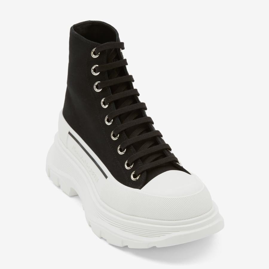 ALEXANDER McQUEEN/FABRIC UPPER AND RUB/BLACK/WHITE BLACK/WHITE 36