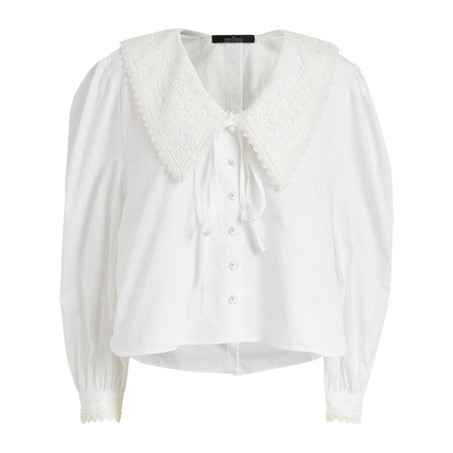 Rokh / SHIRT WITH LACE COLLAR / WHITE WHITE 34