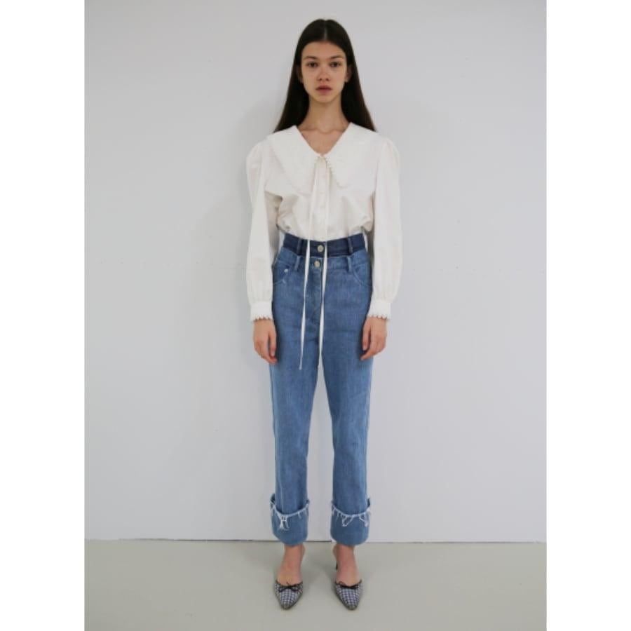 Rokh / SHIRT WITH LACE COLLAR / WHITE WHITE 34