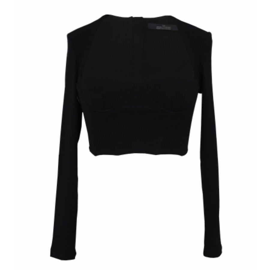 Rokh / LONG SLEEVE BUSTIERE CORSET / BLACK BLACK 36