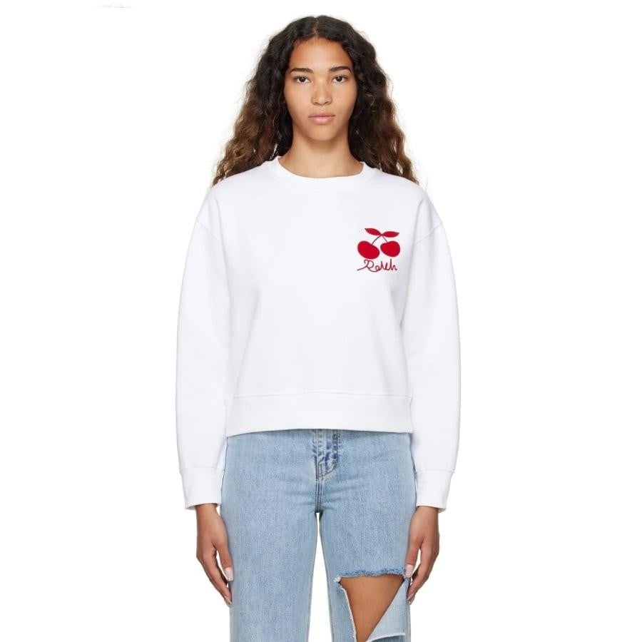 Rokh / CHERRY EMBLEM JUMPER NAVY S