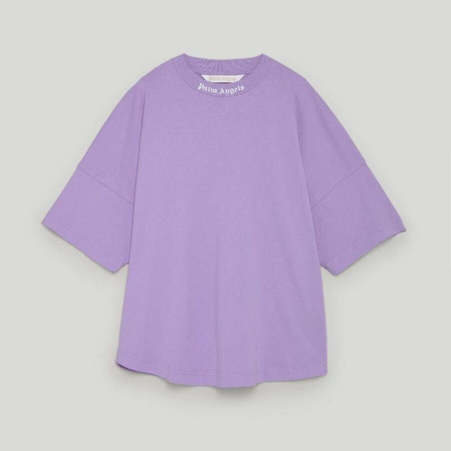 PALM ANGELS 2021A/W GD CLASSIC LOGO OVER TEE LILAC LILAC XL
