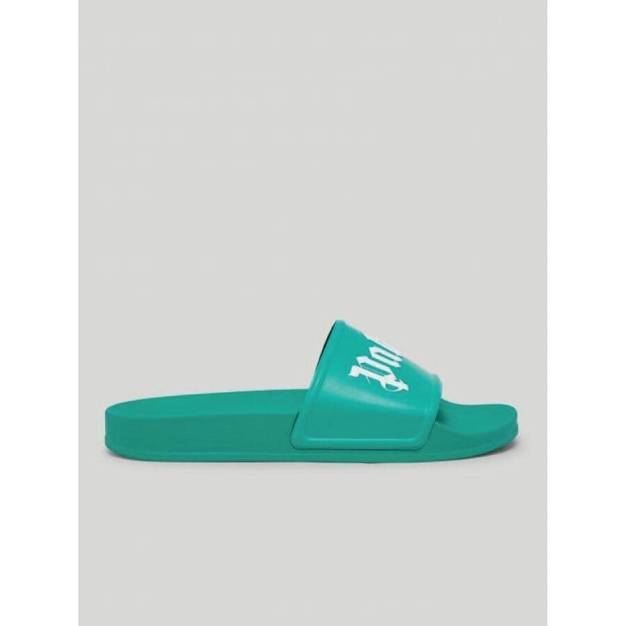 Palm Angels / POOL SLIDER / GREEN/WHITE GREEN/WHITE 41