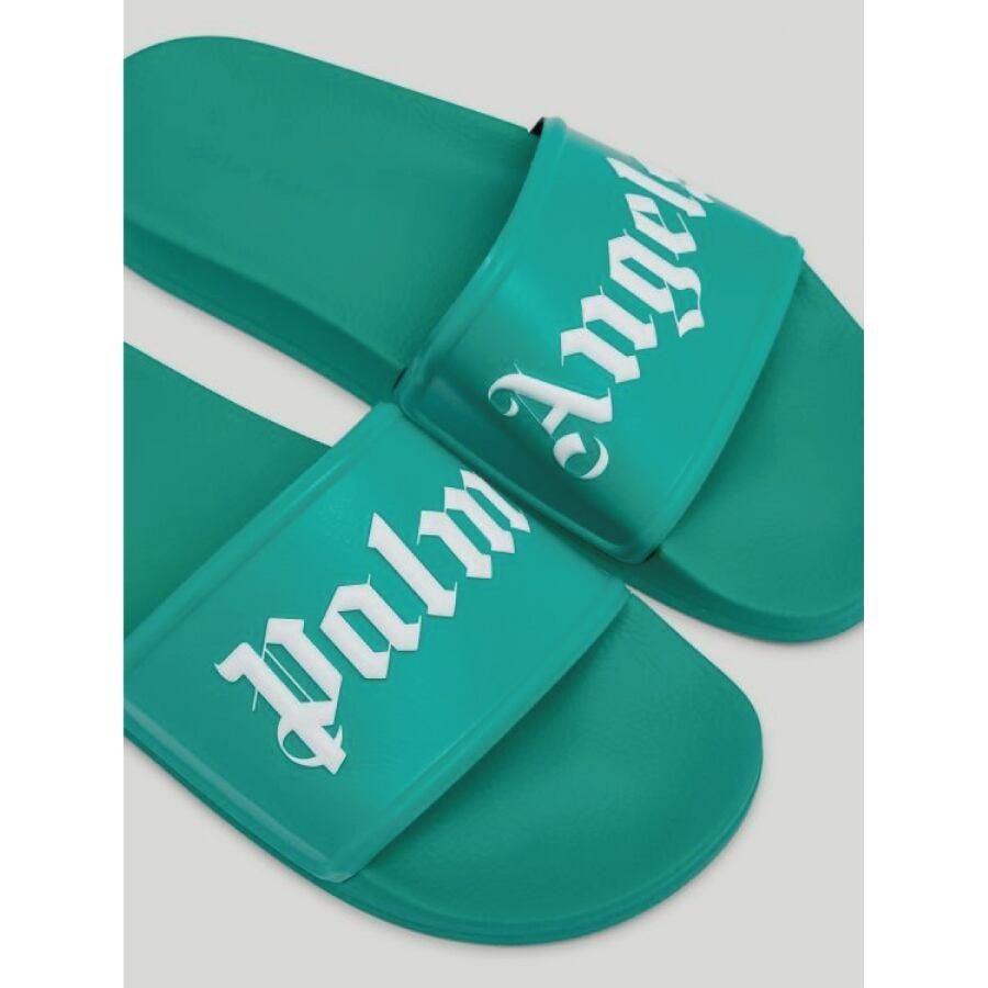 Palm Angels / POOL SLIDER / GREEN/WHITE GREEN/WHITE 41