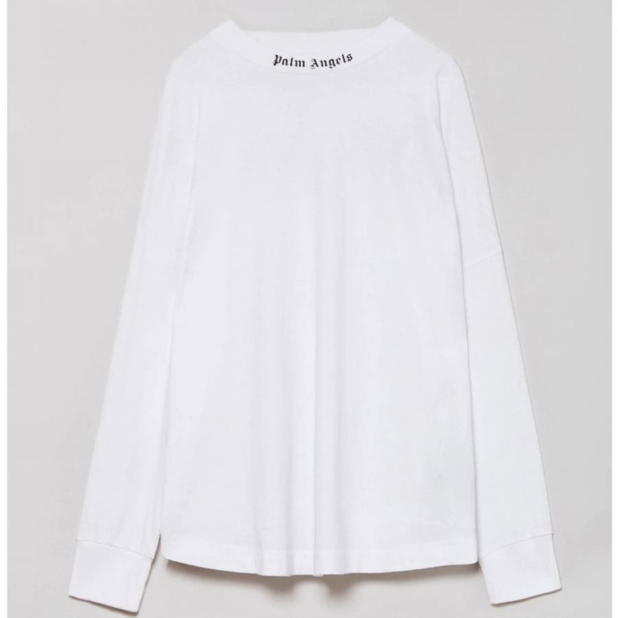 Palm Angels / DOUBLED LOGO OVER TEE L/S / WHITE WHITE XL