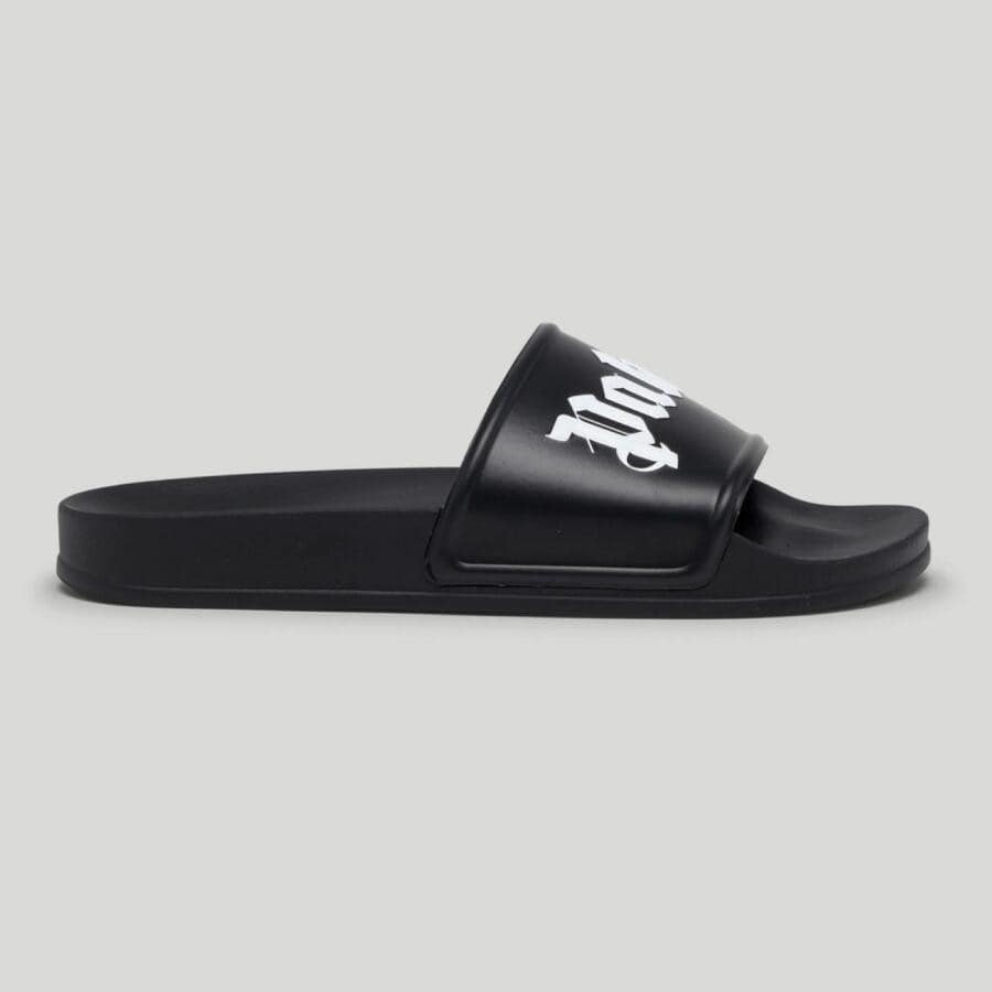Palm Angels/POOL SLIDER/BLACK/WHITE BLACK/WHITE 44