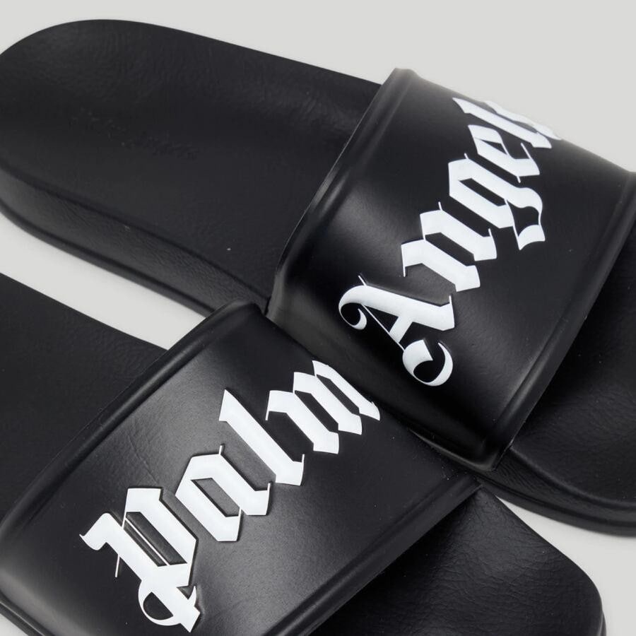Palm Angels/POOL SLIDER/BLACK/WHITE BLACK/WHITE 44