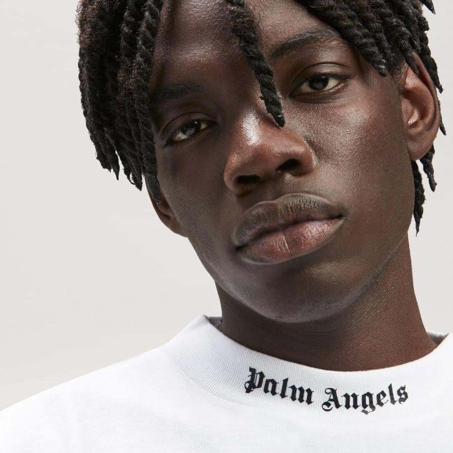 Palm Angels/CLASSIC LOGO OVER TEE/WHITE/BLACK WHITE/BLACK L