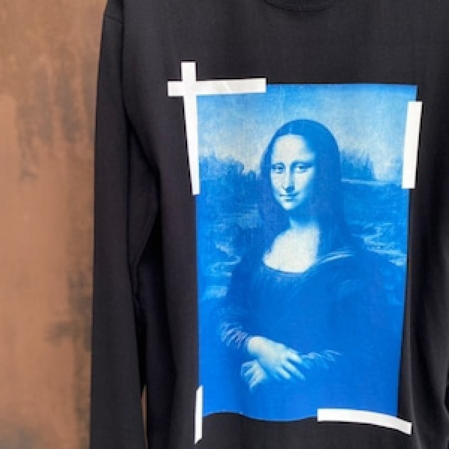 OFF WHITE/MONALISA SKATE L/S TEE/BLACK/BLUE BLACK/BLUE L