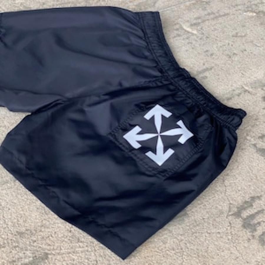 OFF WHITE/SINGLE ARROW SWIMSHORTS/BLACK/WHITE BLACK/WHITE S