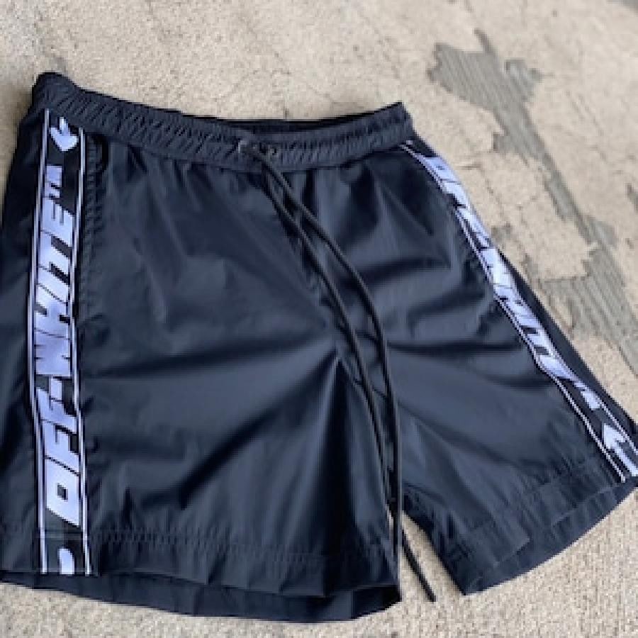 OFF WHITE/ATHL LOGOBAND SWIMSHORTS/BLACK/WHITE BLACK/WHITE S