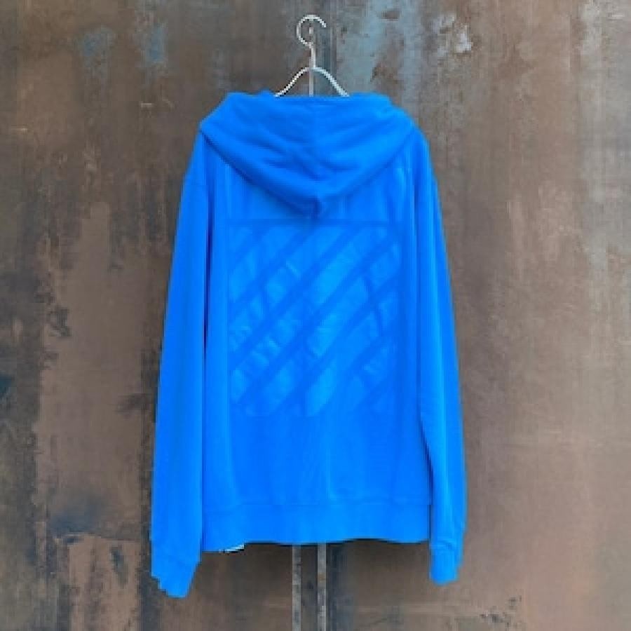 OFF WHITE/DIAG TAB SLIM ZIP HOODIE/PEACOCK PEACOCK XL